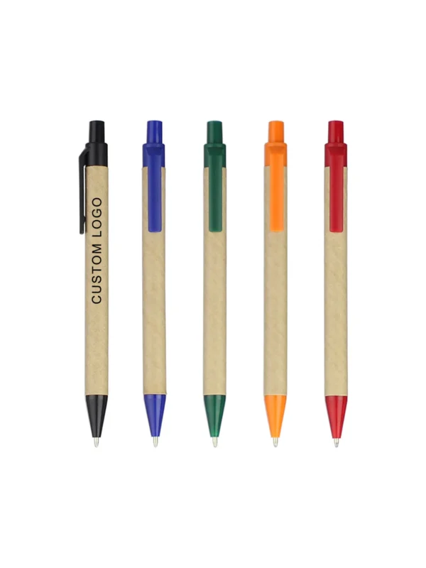 Eco Paper Ball Pen Black Ink Custom Ballpoint Green Concept Environment Friendly Customized Promotion Gift Personalize Logo Pens
