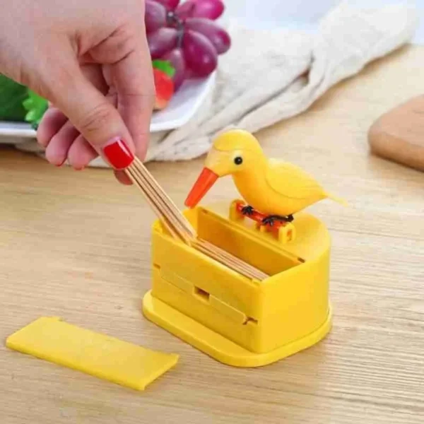 1Pc New Small Bird Toothpick Container Automatic Toothpick Dispenser Toothpick Holder Home Decoration Kitchen Accessories - Image 2